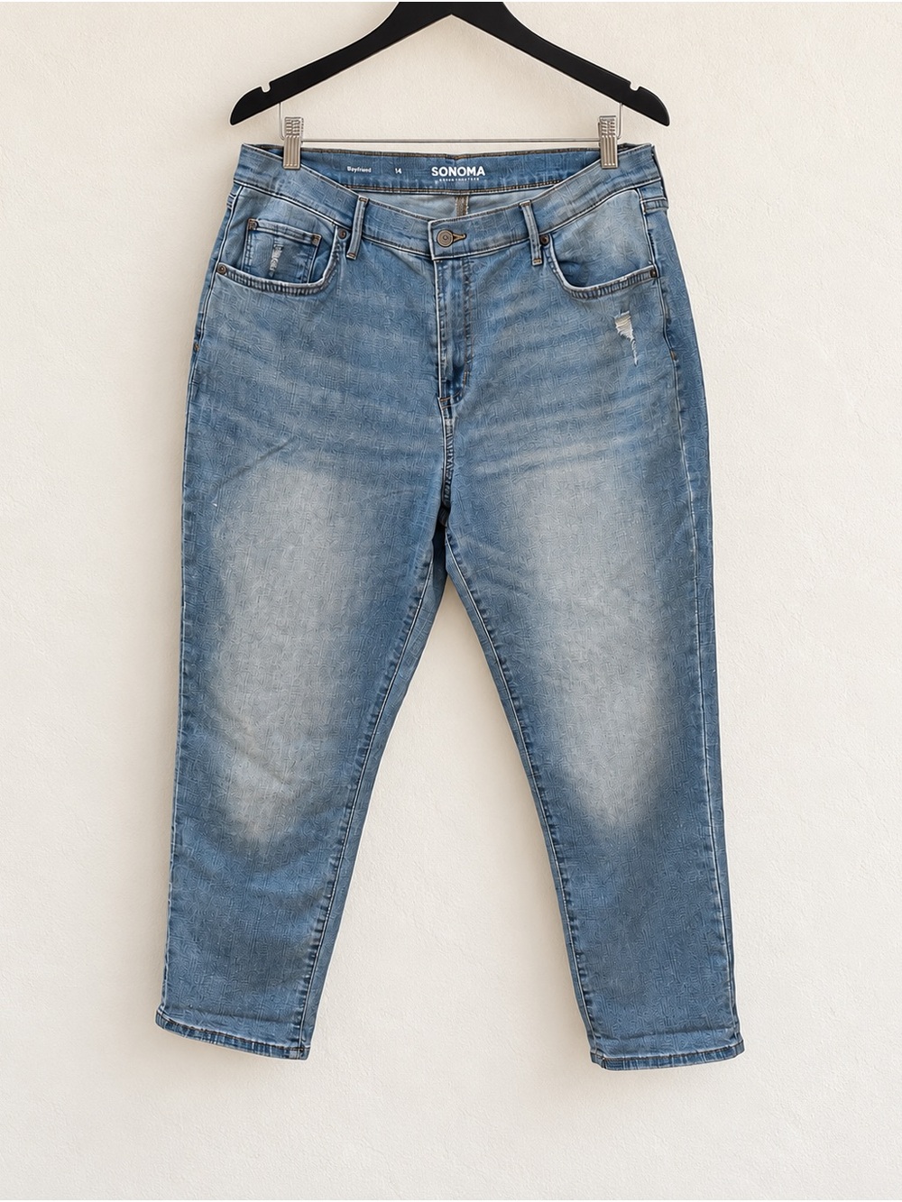 SONOMA Women's Light Blue Relaxed Fit Jeans Boyfriend Size 14